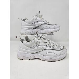 FILA Women‎ Fila Ray White Navy Metallic Silver Sneakers US Size 4